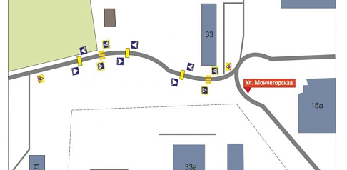 «Лежачие полицейские» установлены рядом со школой на улице Мончегорской в Автозаводском районе