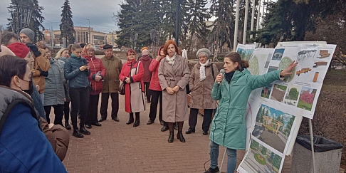 Качели, скамейки и новые цветники появятся на площади им. Киселева после реконструкции