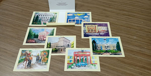 Детские рисунки появились на поздравительных открытках к 90-летию Автозаводского района