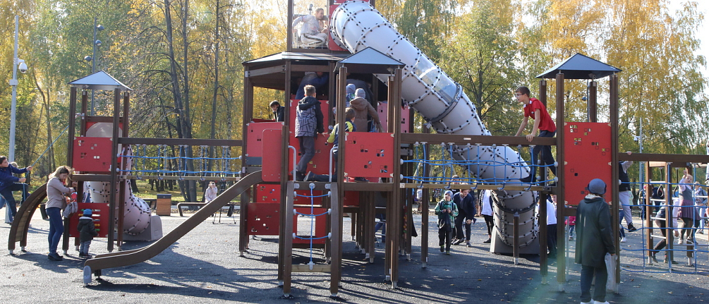 На втором Парковом озере открылся круглогодичный детский игровой комплекс