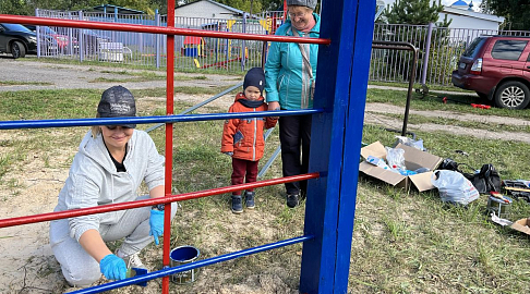 Волонтеры «Группы ГАЗ» восстановили спортивную площадку в поселке Новое Доскино