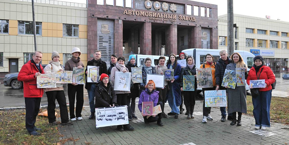 Участники проекта «Молодой арт» провели пленэр на Горьковском автозаводе