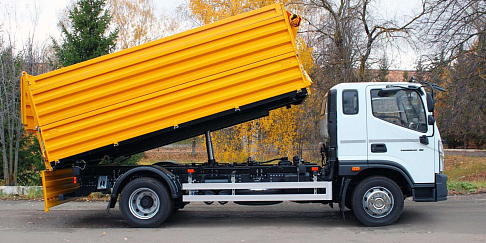 Самосвал с трехсторонней разгрузкой – новая модель спецтехники на шасси «Валдай 12»