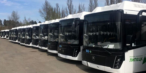 46 газомоторных «ЛиАЗов» поступили в Липецк в рамках федерального проекта «Чистый воздух» нацпроекта «Экология»