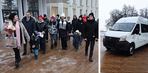 Многодетная семья Евсеевых получила 20-местную «Газель NEXT»